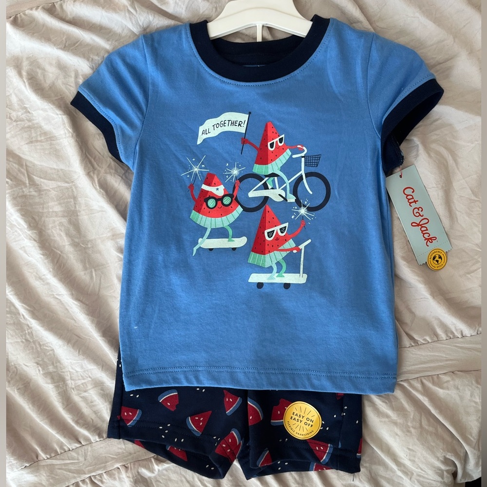 NWT Cat & Jack Unisex Summer PJ Set